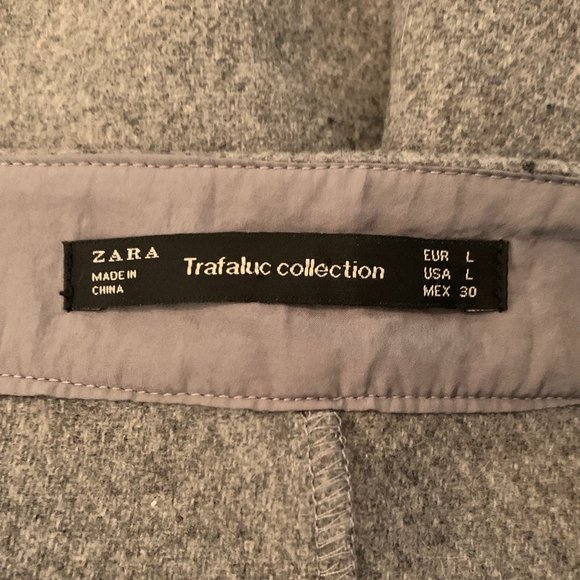 Zara Zip-Front Wool blend Mini Skirt - Size L - Picture 4 of 4